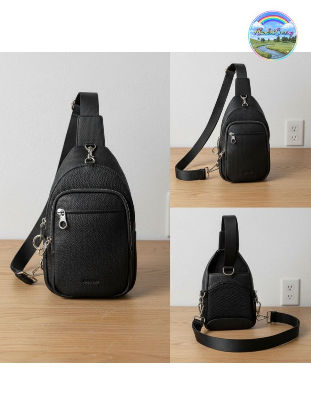 Genuine Leather Anti-Theft Small Crossbody Sling Bag RFID Blocking